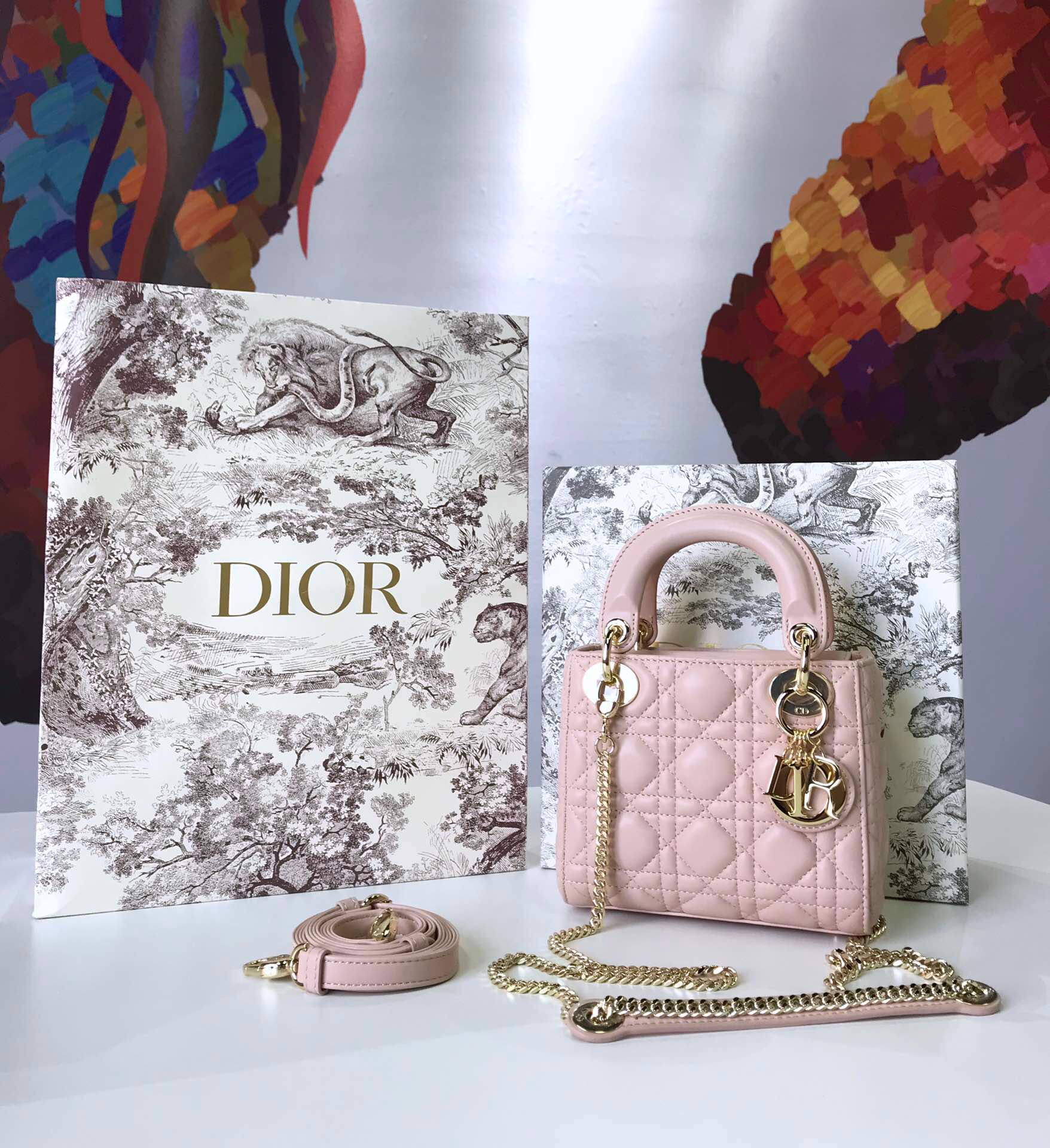 迪奥包包官方旗舰店官网戴妃包 lady dior Himalayan 喜馬拉雅 CK01 BLANC-Hermès Birkin kelly ...